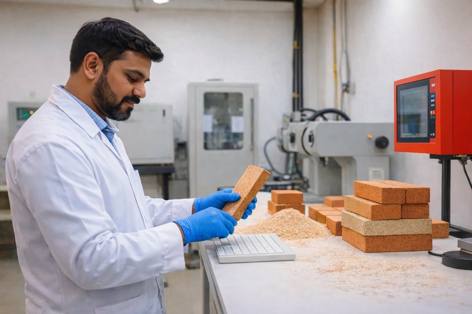 Quality testing at Raj Mineral laboratory