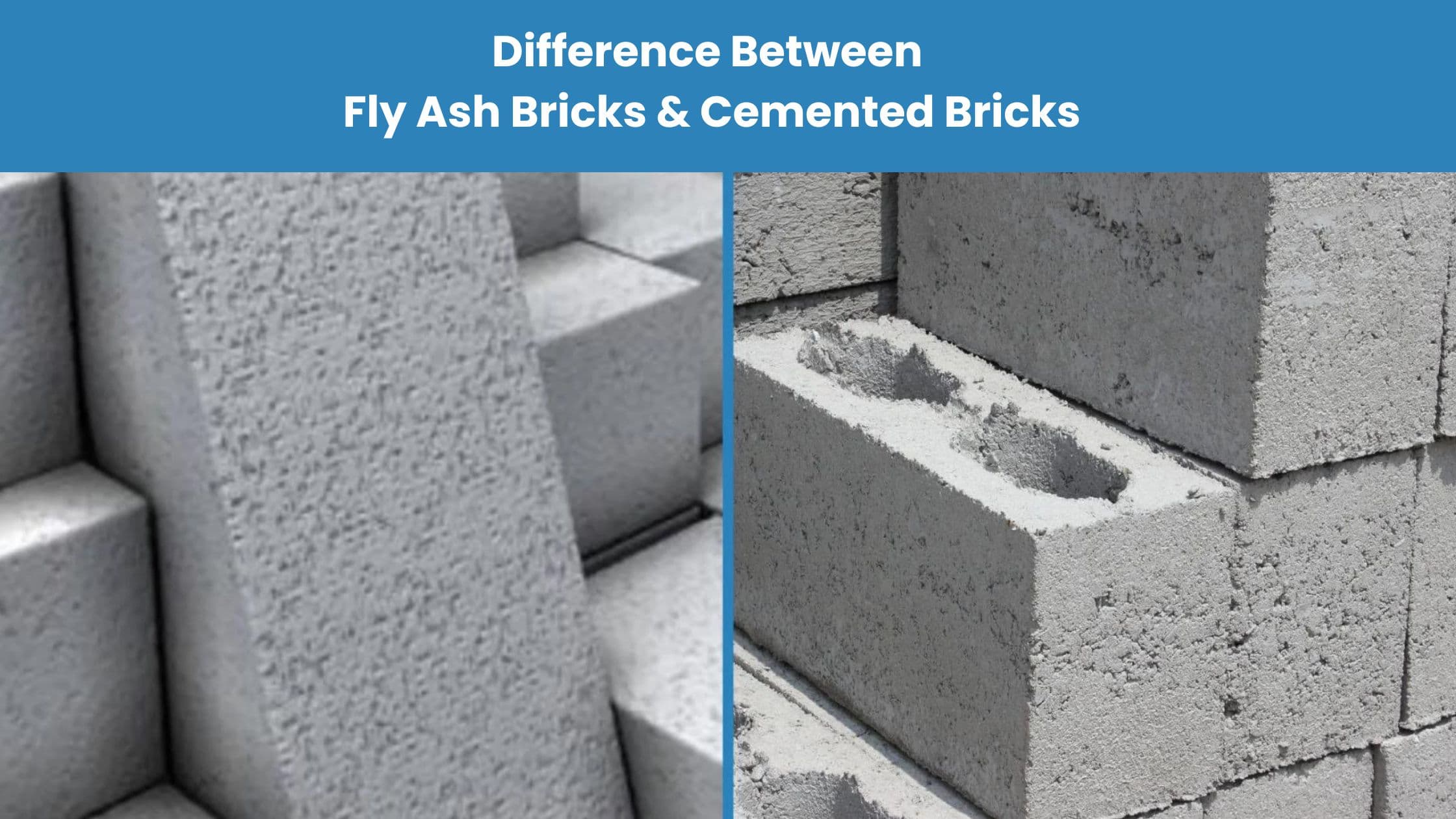 Fly ash bricks and Cemented bricks