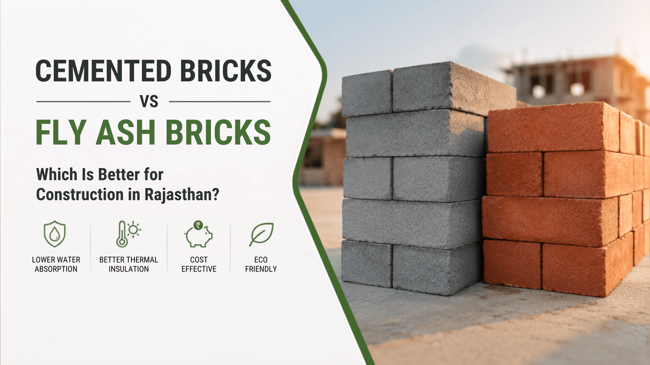 Cemented Bricks vs Fly Ash Bricks