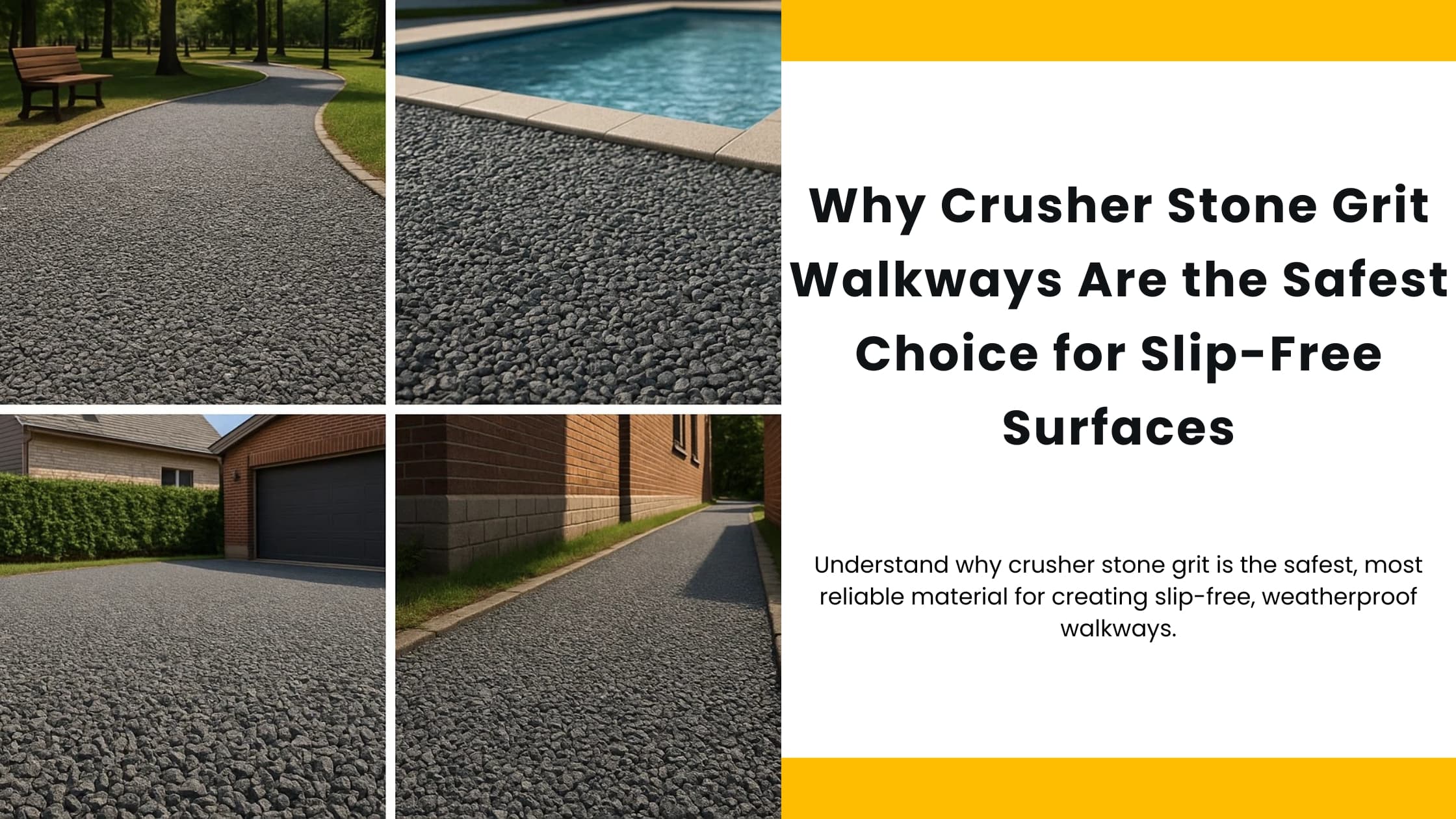 Crusher Stone Grit Walkways || Walkway Material || Safe Walkways || Anti-Slip Walkways