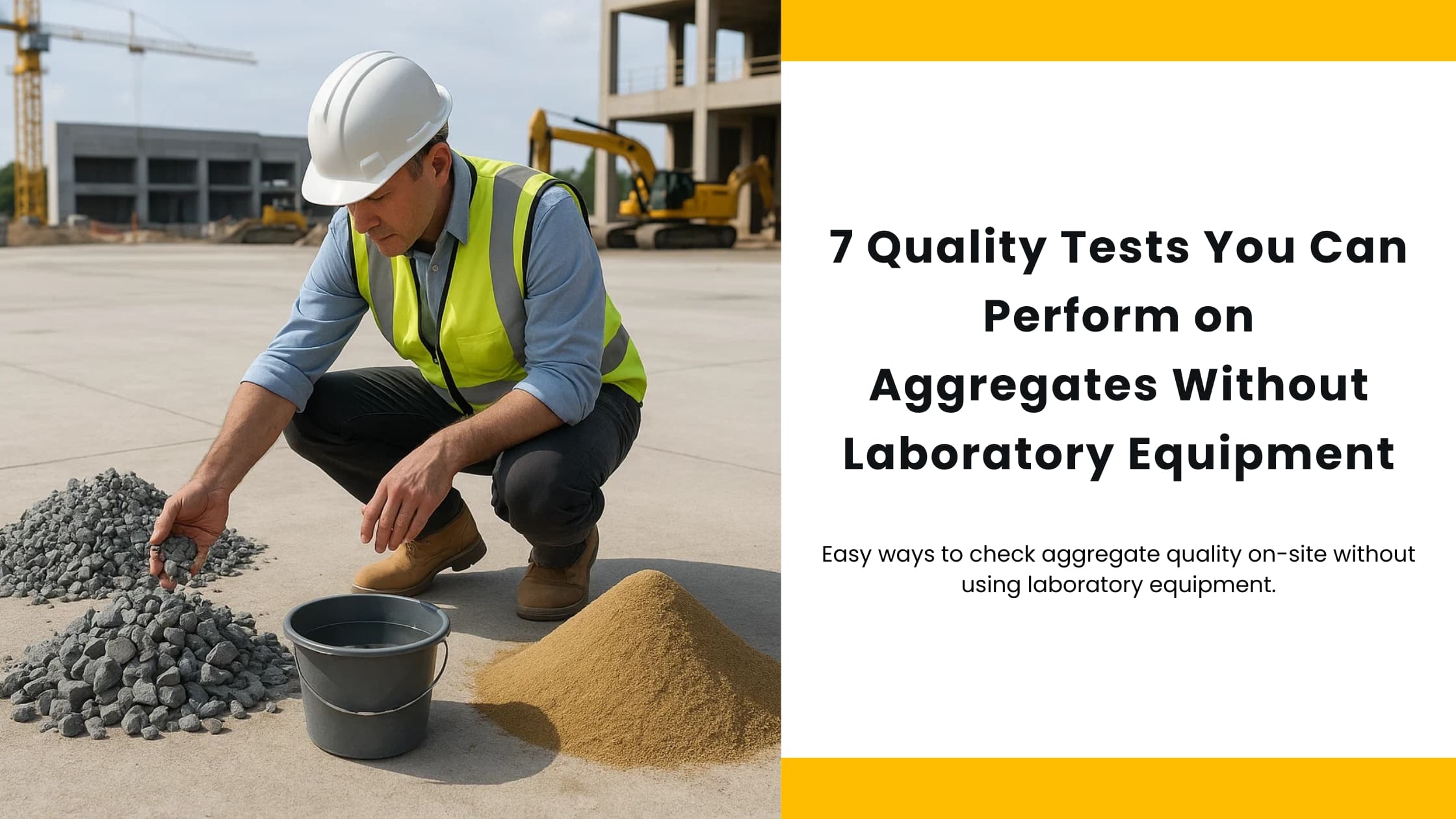 aggregate quality tests || construction aggregates || on-site aggregate testing || aggregate testing without laboratory equipment