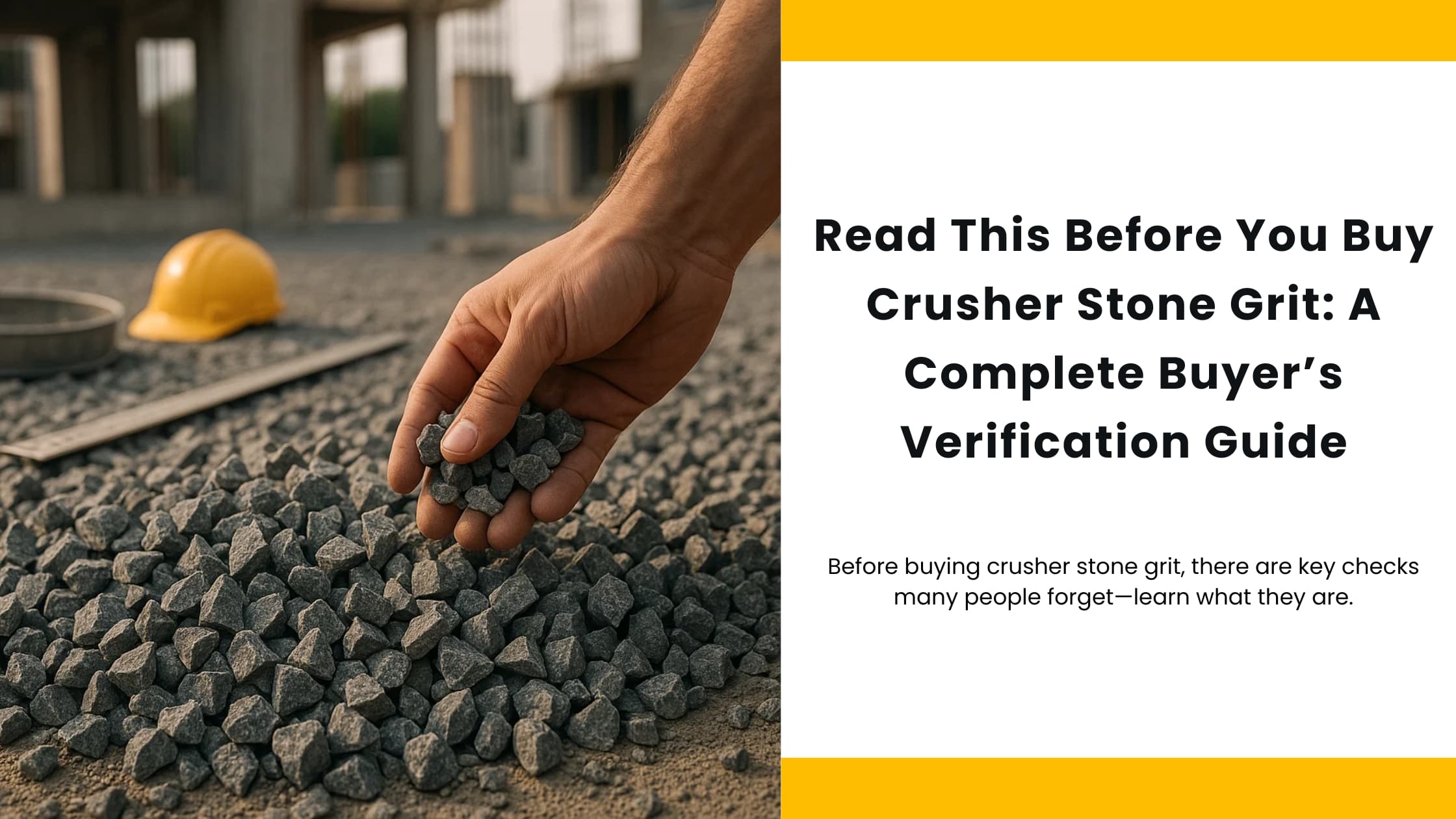 buy crusher stone grit || crusher stone grit verification || crusher stone grit quality check || crusher stone grit supplier checklist || crusher stone grit buying guide