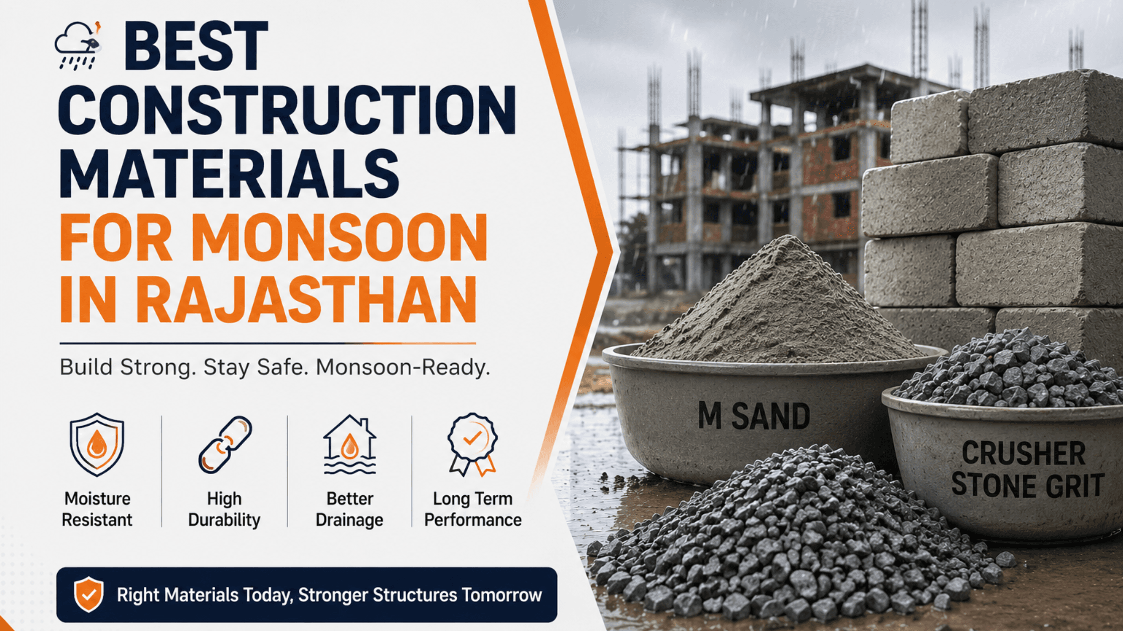 Best Construction Materials for Monsoon in Rajasthan