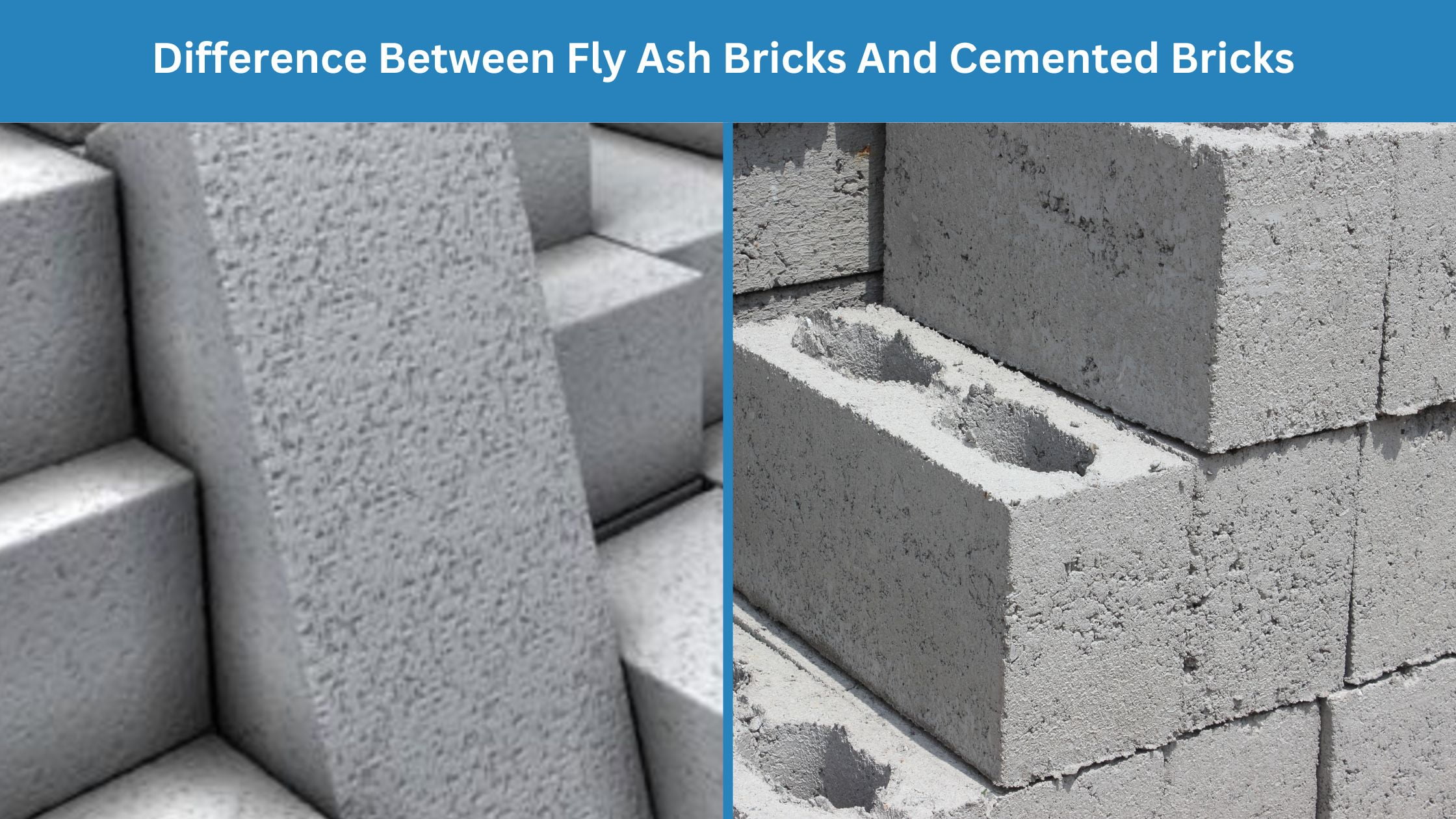 fly ash bricks and cemented bricks