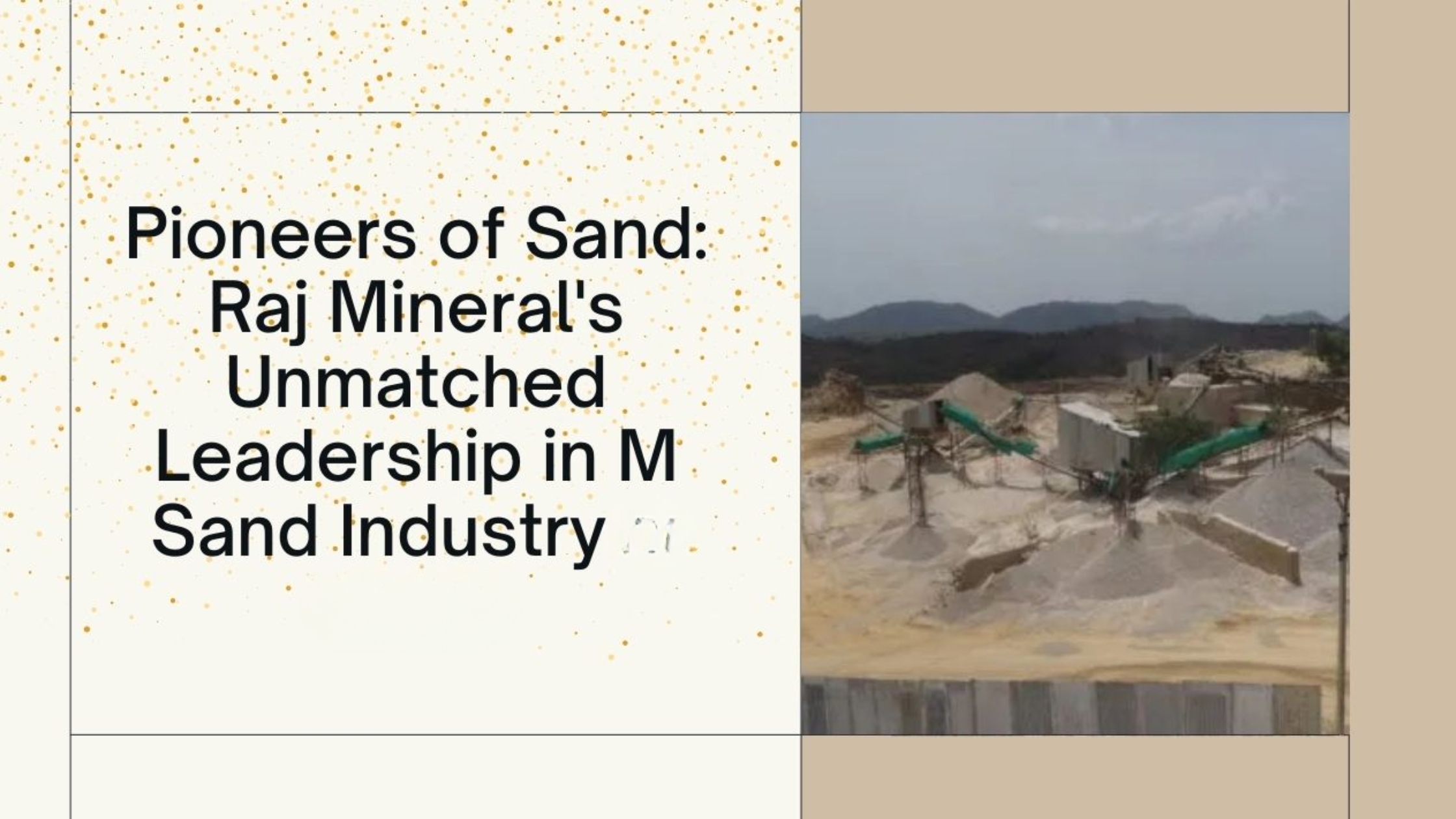 Leadership in M Sand Industry | Raj Mineral