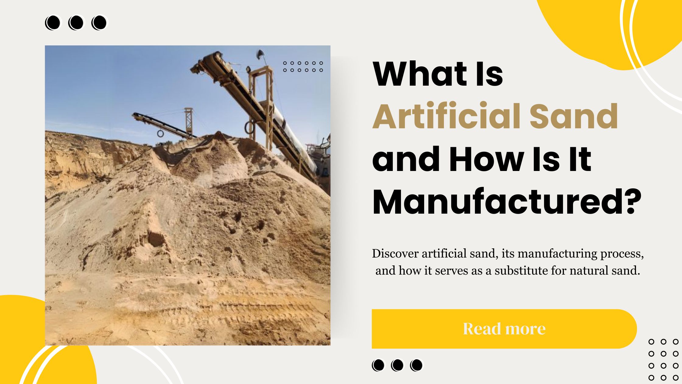 What Is Artificial Sand and How Is It Manufactured