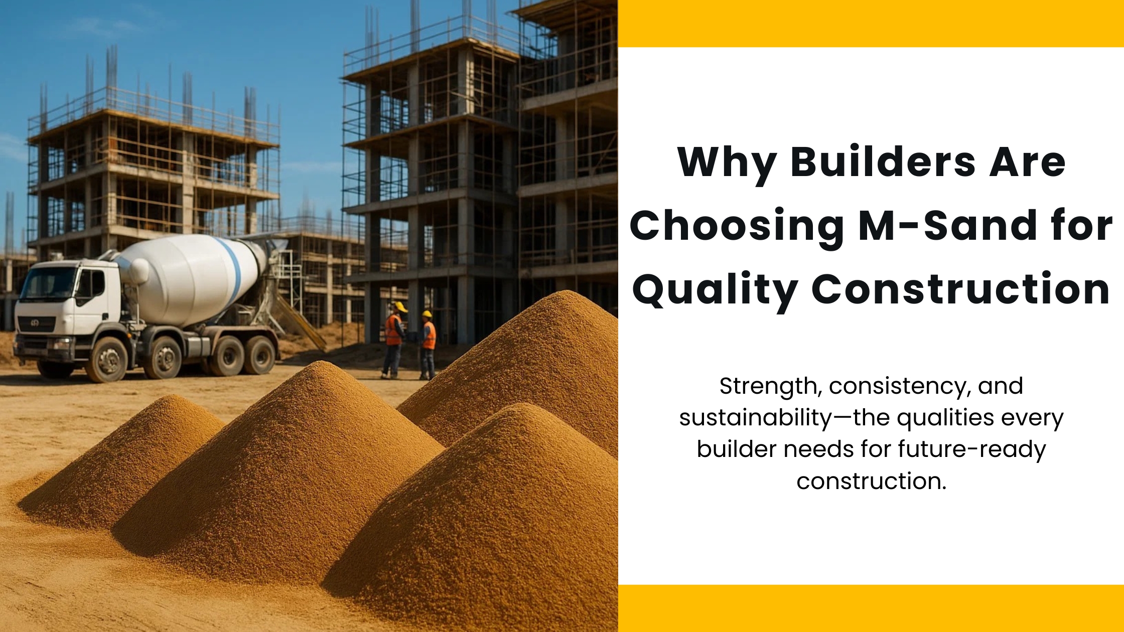 M-Sand || Manufactured Sand || Quality construction || Modern construction projects