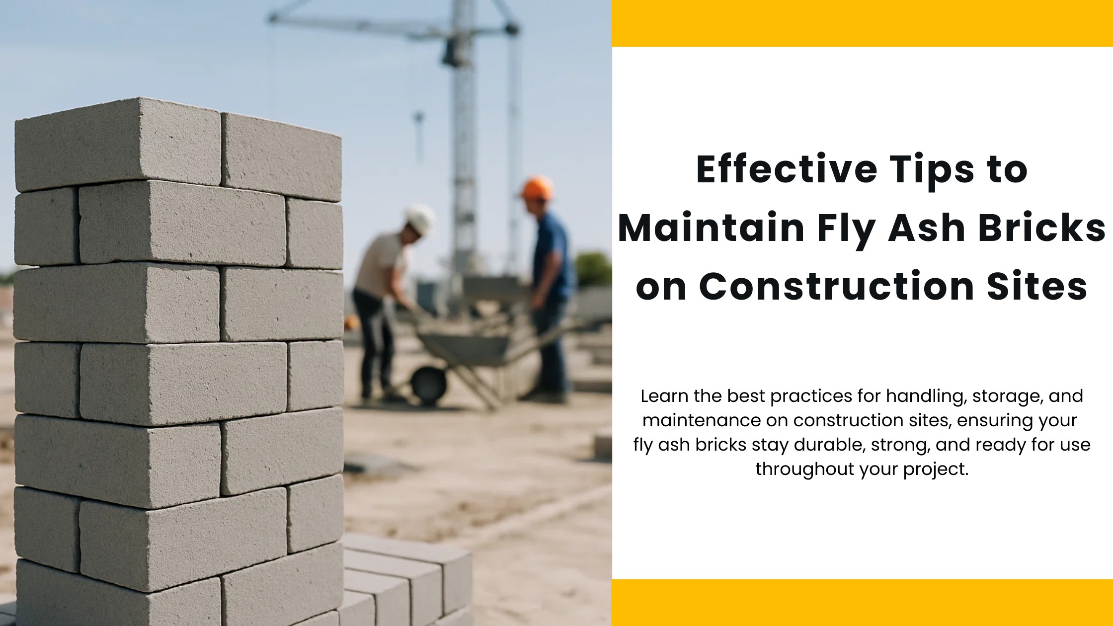 Tips to Maintain Fly Ash Bricks || Safe storage of fly ash bricks
