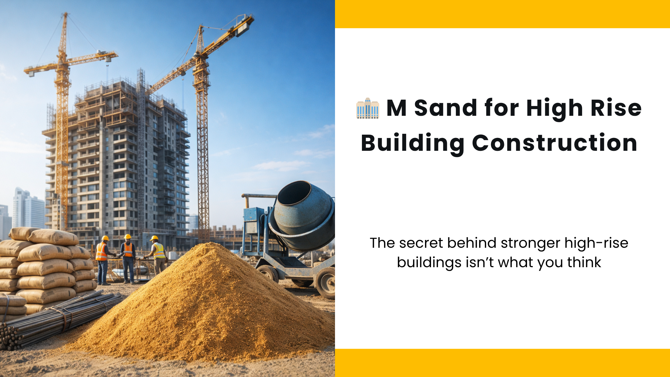 M Sand for High Rise Building Construction